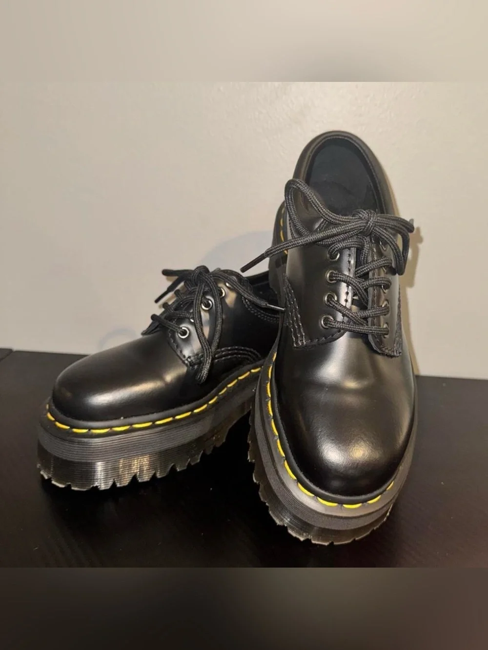 Doc Martens Black Leather 8053 Quad Shoe